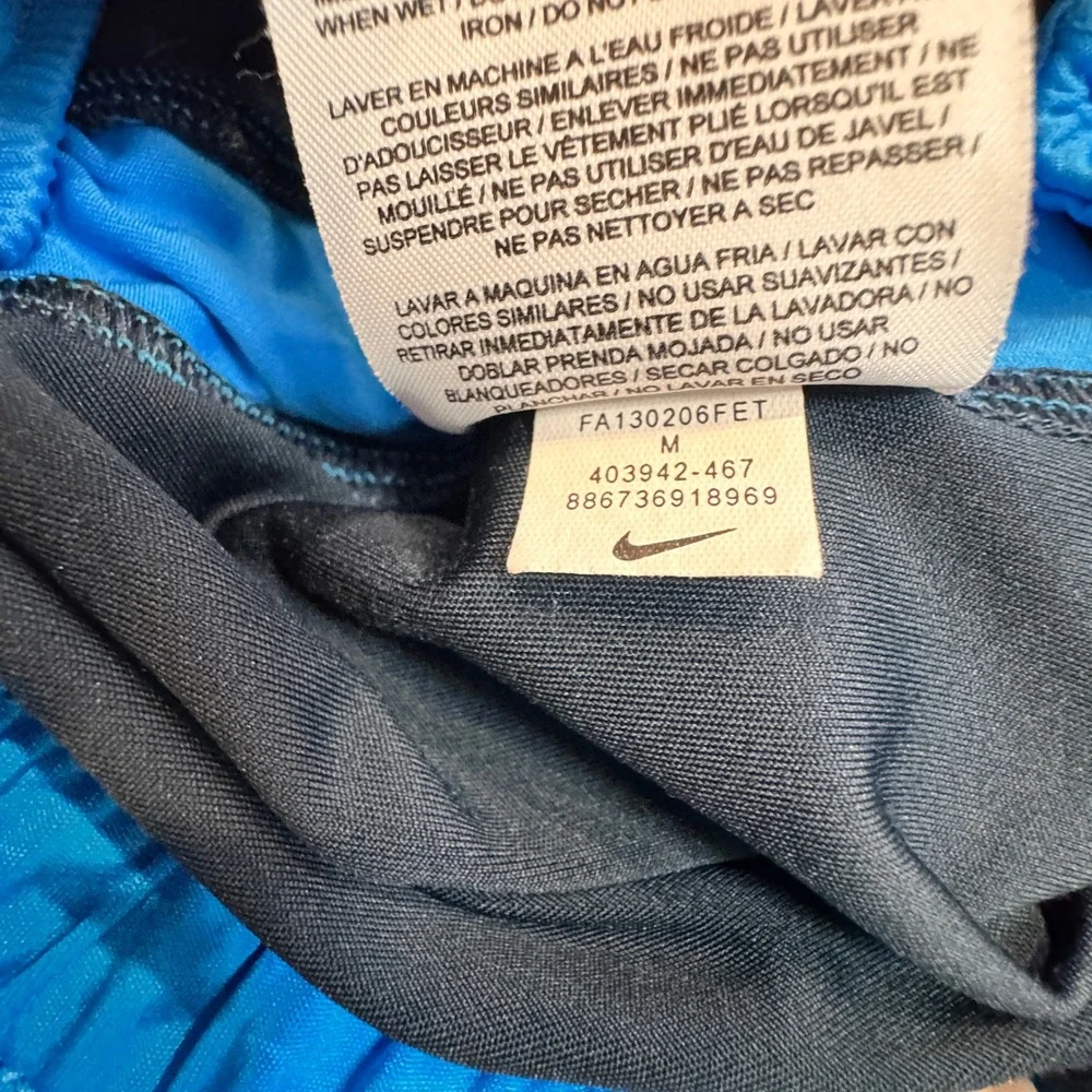 Nike Dri FIT Kids Boys Athletic Basketball Shorts Blue‎ Black Medium M